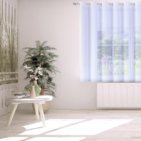 Gardin med snørehuller, hvid 000