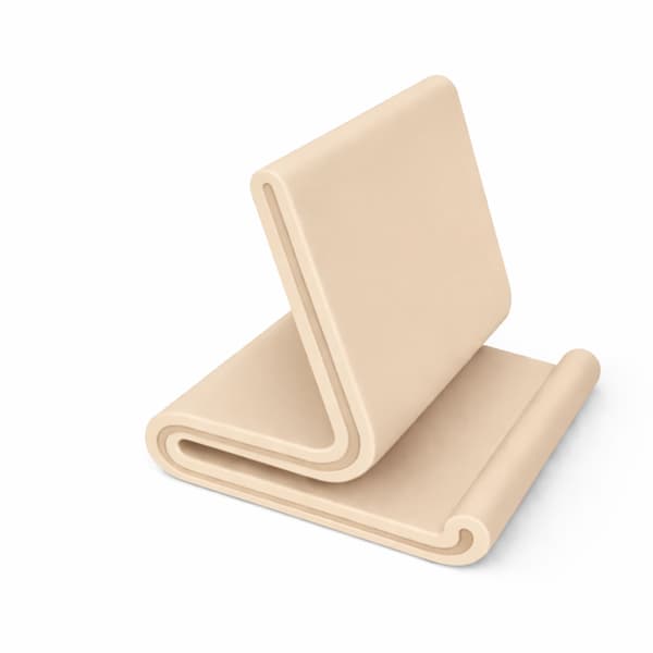 Beige telefonstativ bordsstativ smartphonehållare
