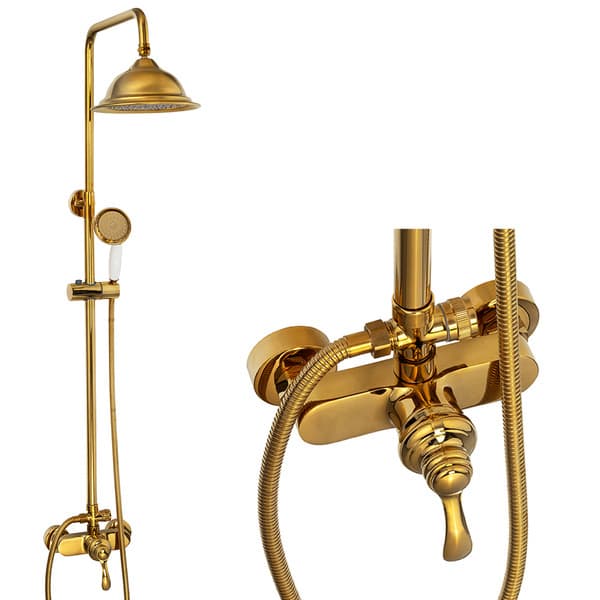 RETRO BRUSESATS, OVERFLADSMONTERING S-1189 GULD