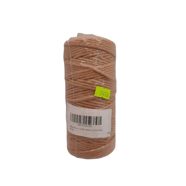 Bomulds Macrame snor 100 m DIY Beige