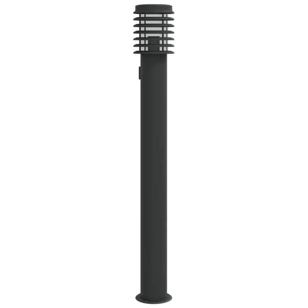 vidaXL havelampe med fatning, sort, 110 cm, stål