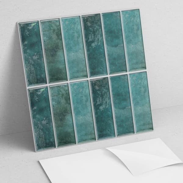 Självhäftande vinylplattor med tryck Chic rektangulära plattor 9x30x30 cm