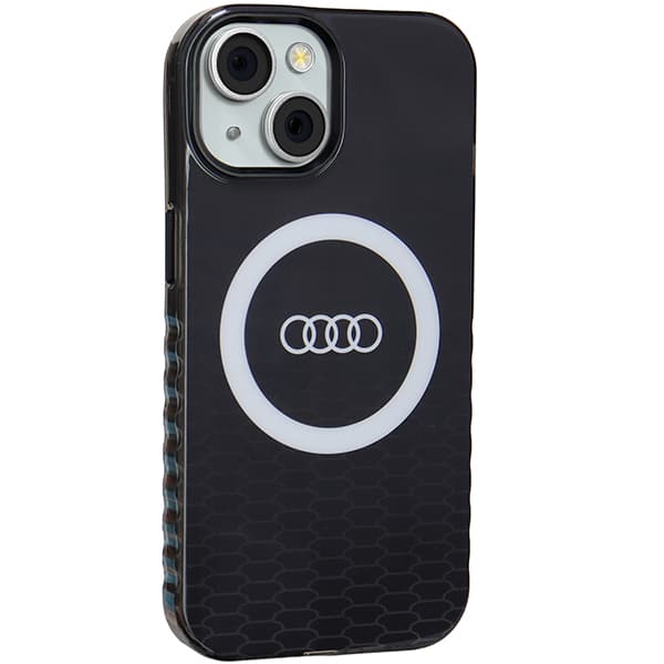 Audi IML Big Logo MagSafe -kotelo iPhone 15:lle, musta