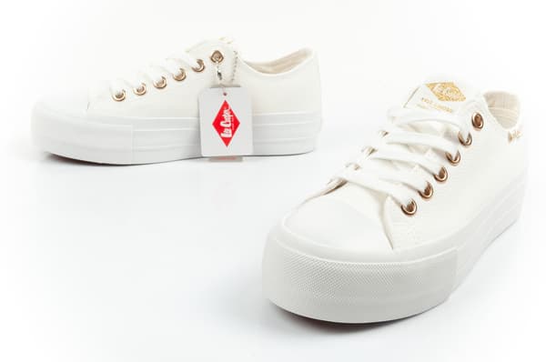 Lee Cooper Canvas White Lady [LCW-26-31-4369L] v. 38
