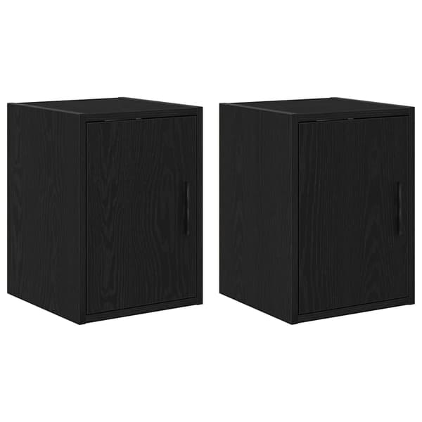 vidaXL garagevægskabe 2 stk. sort limet træ