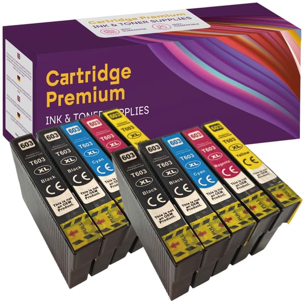 10x bläckpatroner för Epson GP-E603XL CMYKK x2 GP