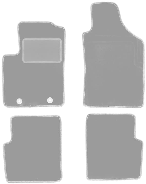 Grå bilmåtter til: Fiat 500 cabrio, hatchback (2007-2013)