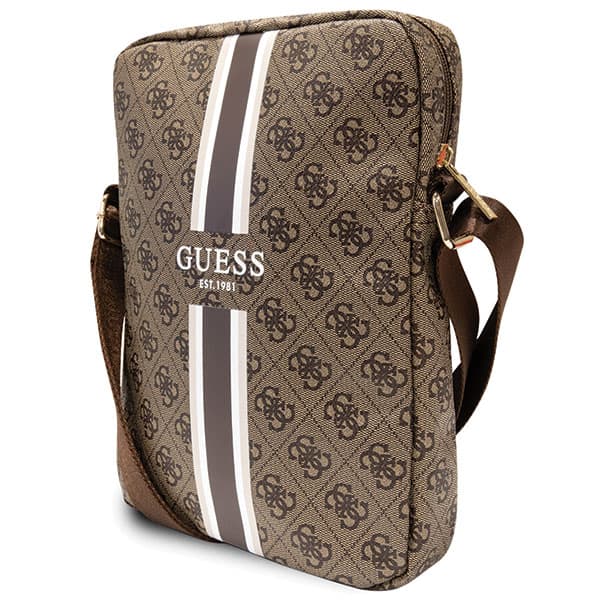 Guess 4G Stripes Tablet-taske til bærbare computere op til 10", brun