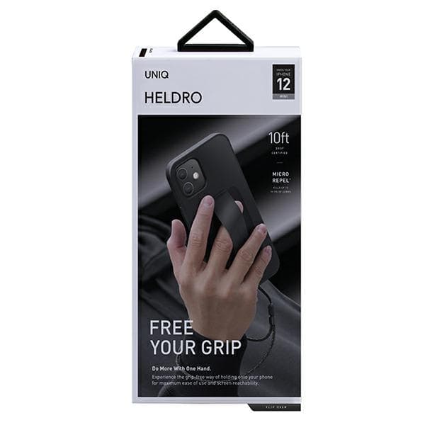 UNIQ Heldro cover med rem til iPhone 12 mini, sort
