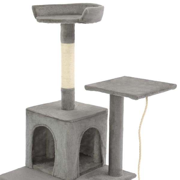 vidaXL kradsetræ til katte med sisalstolper 120 cm grå
