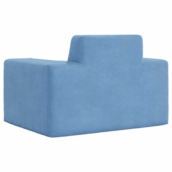 vidaXL børnesofa, blå, blød plys