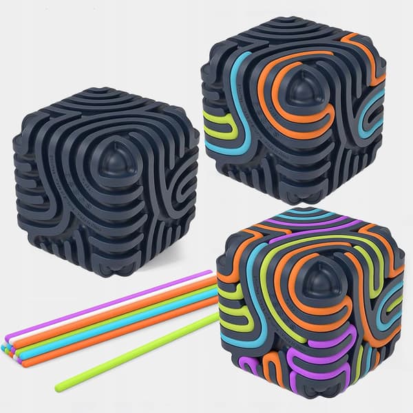 3D pædagogisk terninglabyrint + 15 nudler Z3473