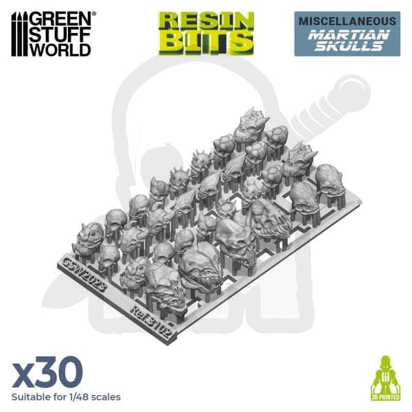 GSTU504629 Alien Skulls Resin Set