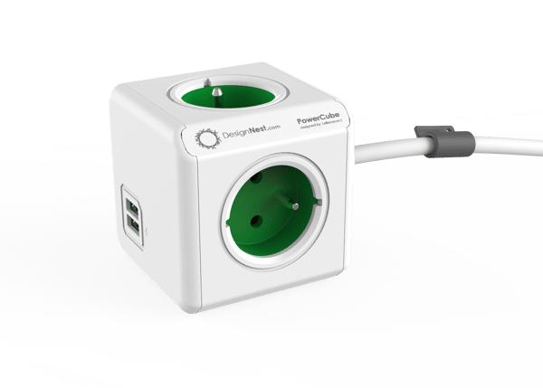 PowerCube Extended USB 1,5m - Grön