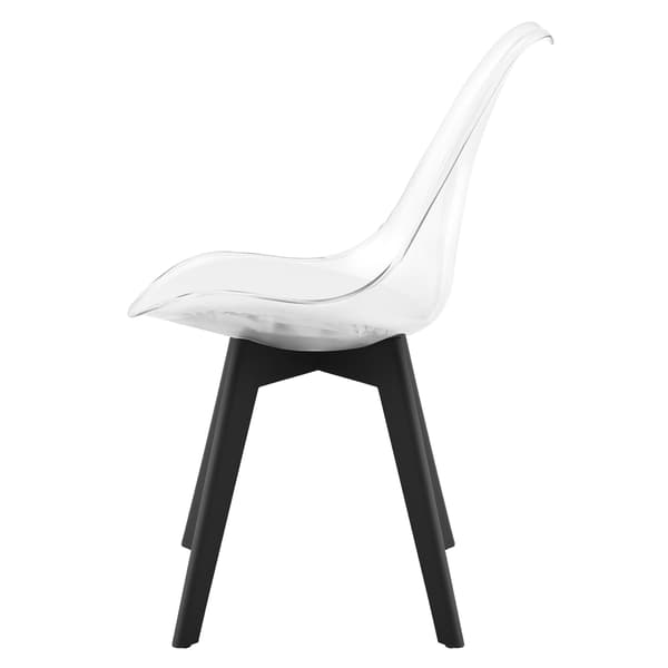 MARK-tuoli - läpinäkyvät / mustat jalat x 2