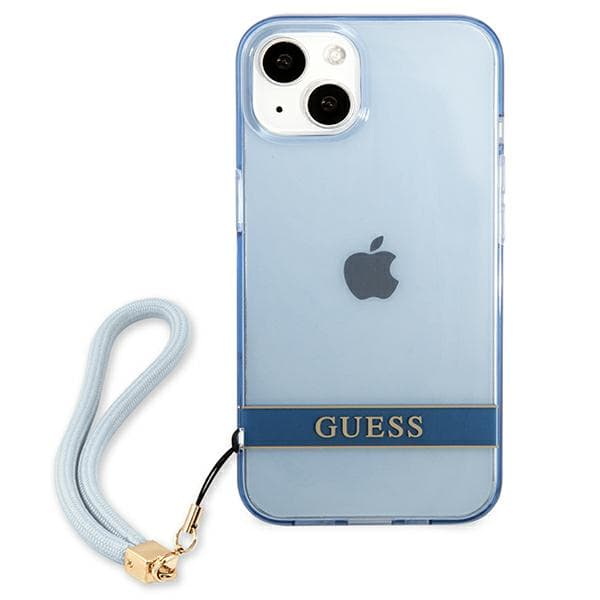 Guess Translucent Step-skal till iPhone 13 mini, Blå