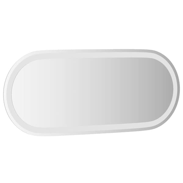 vidaXL Badrumsspegel med LED, 90x40 cm, Oval