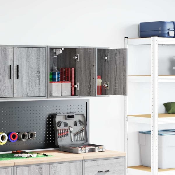 vidaXL garagevægskabe 2 stk. limet træ Sonoma grå