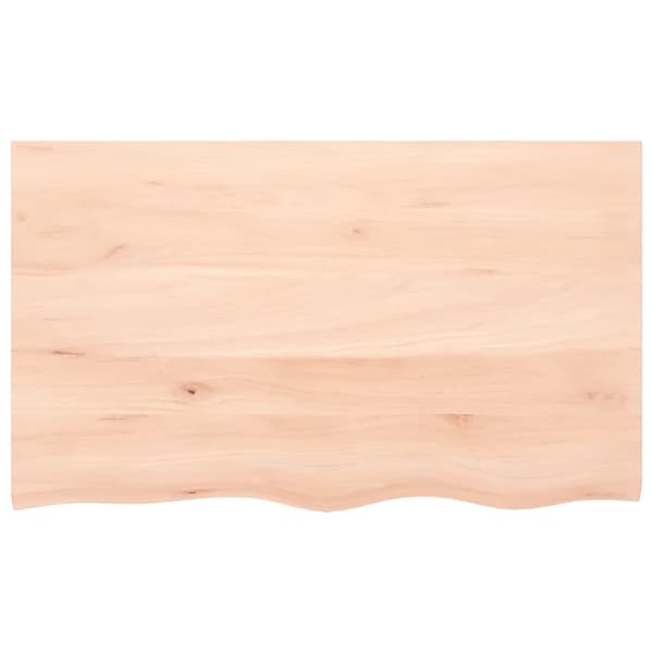 vidaXL bordplade 100x60x2 cm ubehandlet egetræ