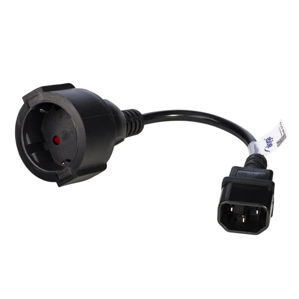 Akyga AK-PC-10A UPS-adapter 3-benet IEC C14 CEE 7/4 Schuko 15cm