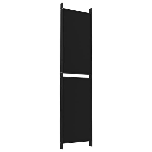vidaXL 5-panels rumdeler, sort, 250x200 cm, stof