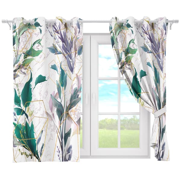Gardin med snørehuller print 109