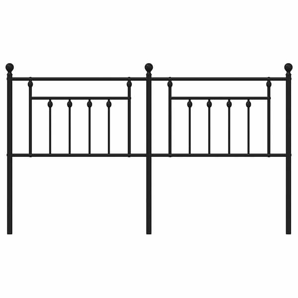 vidaXL metalsengegavl sort 160 cm