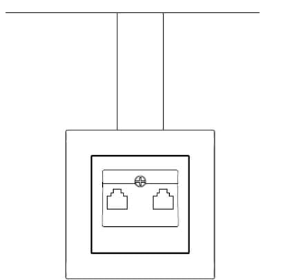 Telefonstik, Computerstik, Indbygget, Hvid, WESA