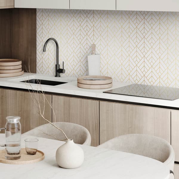 Selvklæbende vinylpanel perfekt til moderne interiør 120x60 cm 3D bladmønster