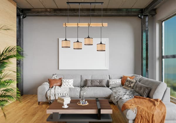 Tornado-lampa AM4PB Jute-Svart