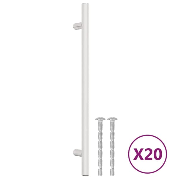 vidaXL skabsgreb 20 stk. sølv 192 mm rustfrit stål