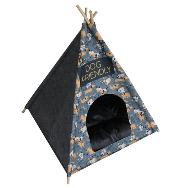 Tipi til hund/kat med hynde GRÅ HUNDE L