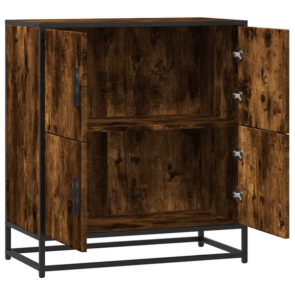 vidaXL kommode, røget eg, 68x35x76 cm, træbaseret materiale