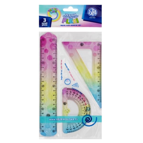Geometrisk pastelsæt Flexi 3 stk. ASTRA