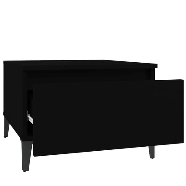 vidaXL sidebord, sort, 50x46x35 cm, træbaseret materiale