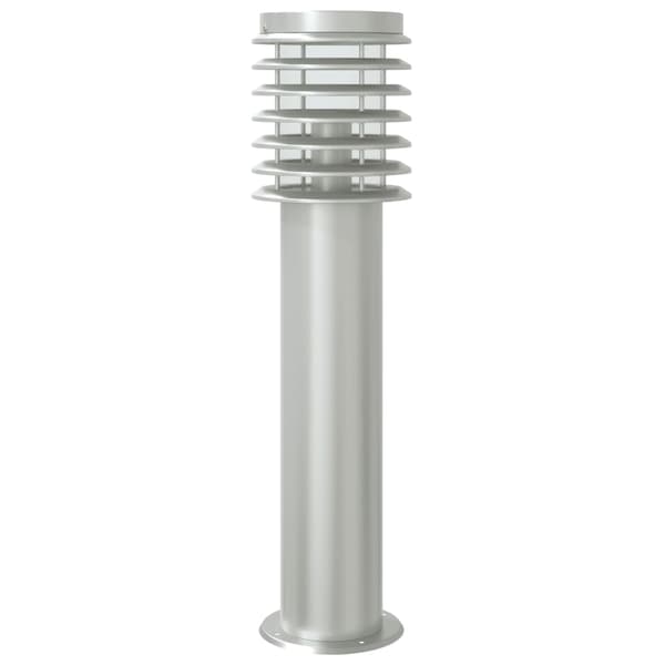 vidaXL Puutarhatolppavalot sensorilla, 3 kpl, hopea, 60 cm