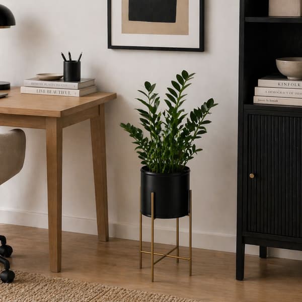 Blomsterstander med låg 55 cm guld sort