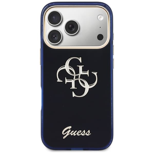 Guess IML 4G Script Metal-skal till iPhone 17 Pro Max blått
