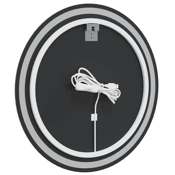 vidaXL Badrumsspegel med LED, rund, 70 cm