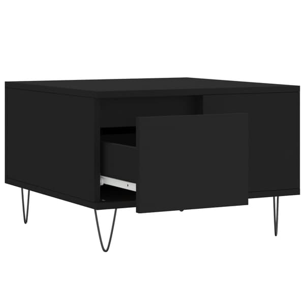 vidaXL sofabord, sort, 55x55x36,5 cm, træbaseret materiale