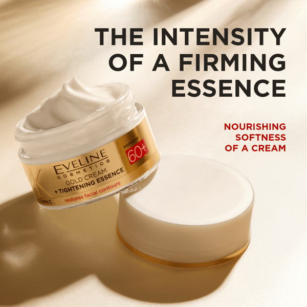 Gylden creme + opstrammende essens 60+