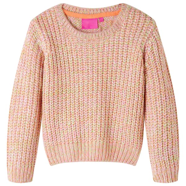 Stickad barntröja, pastellrosa, 104