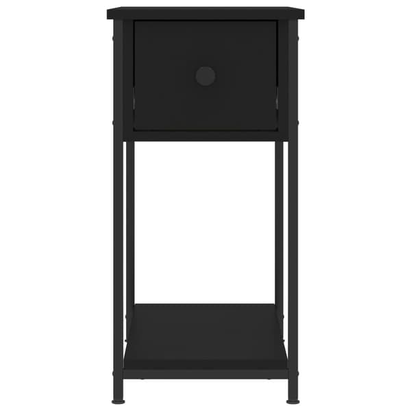 vidaXL sengebord, sort, 30x60x60 cm, træbaseret materiale