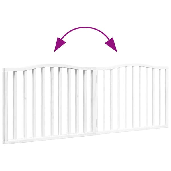 vidaXL foldbart sikkerhedsgitter til hunde, 2 paneler, hvid, 160 cm