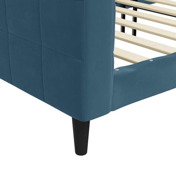 vidaXL Bäddsoffa blå 100x200 cm klädd i sammet