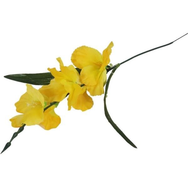 Konstgjord gladiolablomma, gul, 54 cm