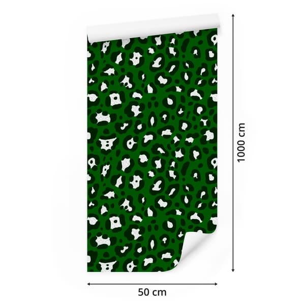 Pullonvihreä nahkatapetti, pullonvihreä tausta 50x1000 cm
