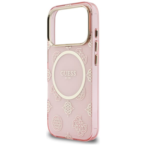 Guess IML Peony Dot MagSafe-etui til iPhone 17 Pro i lyserødt