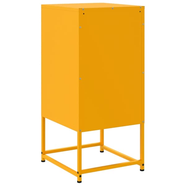 vidaXL Sängbord, set om 2, senapsgrå, 36x39x78 cm, stål