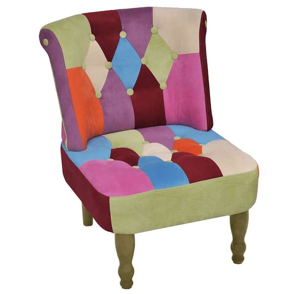 vidaXL franske lænestole, sæt med 2, patchwork, stof